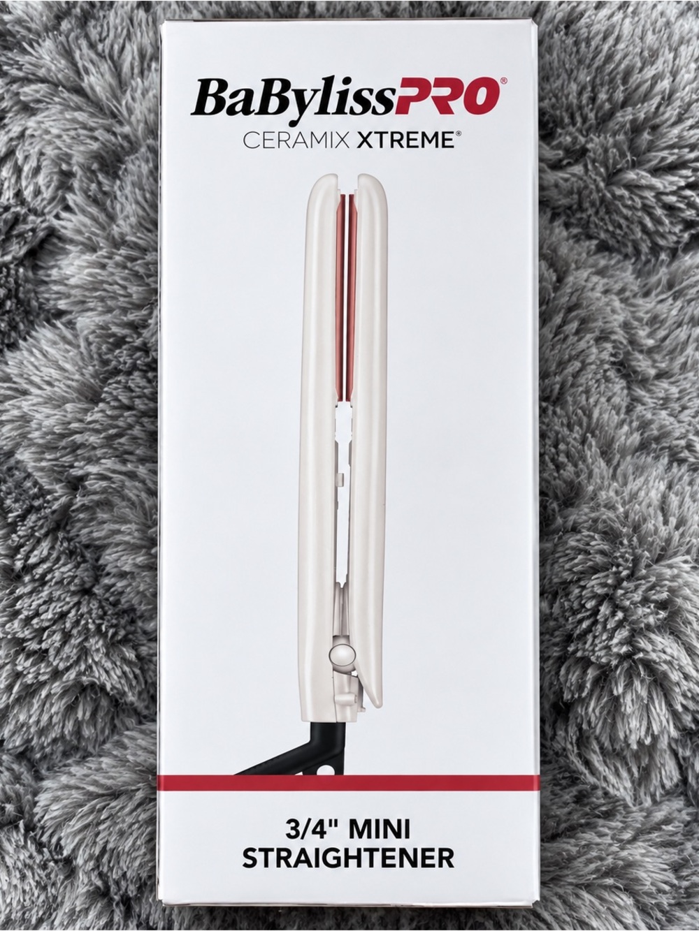 BaBylissPRO Ceramix Xtreme 3/4” Mini Straightener White travel